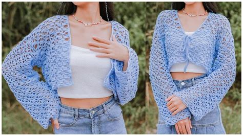 Crochet Floral Lace Cardigan Tutorial | Chenda DIY in 2024 | Lace ...