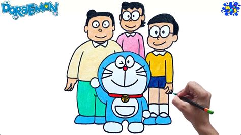 Doraemon Drawing || How to Draw Doraemon Family Step by Step - Phim Hay ...