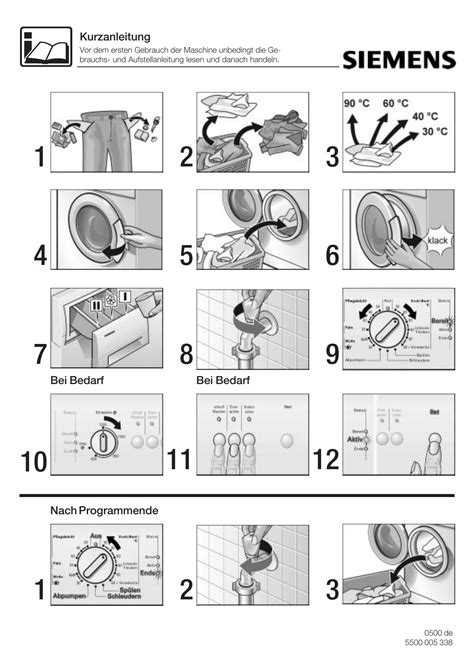 Siemens Washing Machine Instruction manual | Manualzz