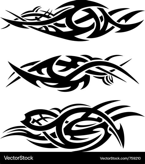 Abstract tribal flames Royalty Free Vector Image