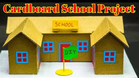 How To Make a Simple School Building Project From Cardboard : Creativity Topper