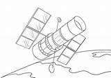 Space satellite Free For coloring And Downloading Image Kids sketch template
