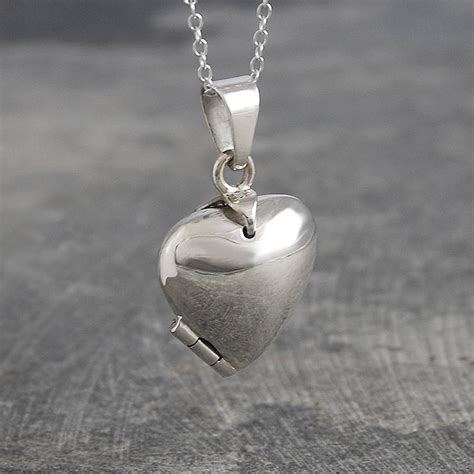 Chunky Heart Sterling Silver Locket Necklace By Otis Jaxon | notonthehighstreet.com