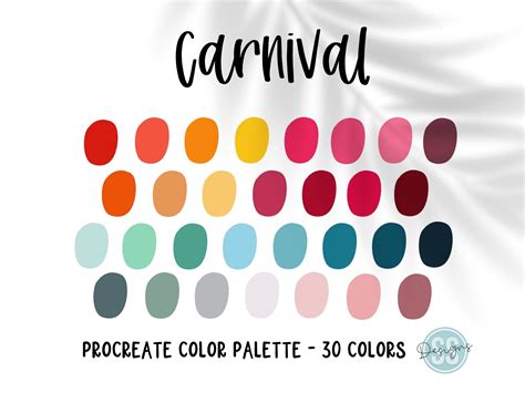 Carnival Procreate Color Palette Graphic by ssandcodesigns · Creative Fabrica