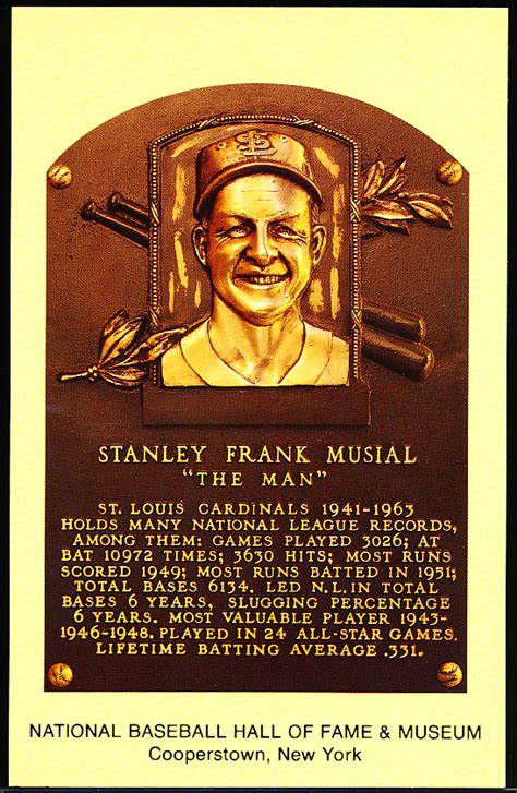 Lot Detail - 25 Diff. Unsigned Baseball Hall of Fame Postcard Gold Plaques