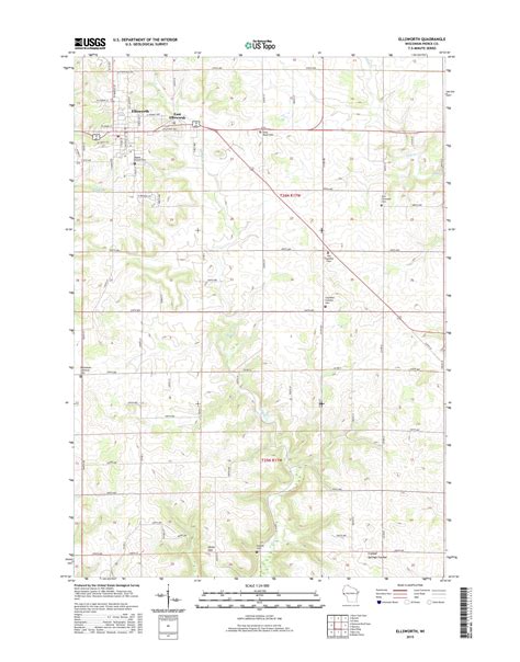 MyTopo Ellsworth, Wisconsin USGS Quad Topo Map