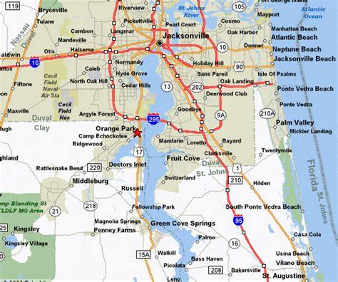 Map Of Orange Park Florida | Maps Of Florida