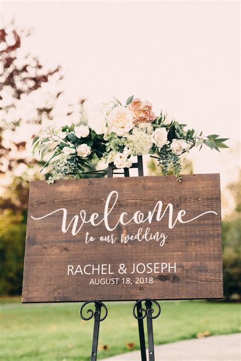 Wedding Welcome Sign Welcome to Our Wedding Wood Wedding - Etsy