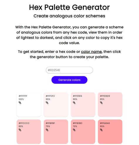 GitHub - Rthompson2548/hex-code-generator: Analogous color palette ...