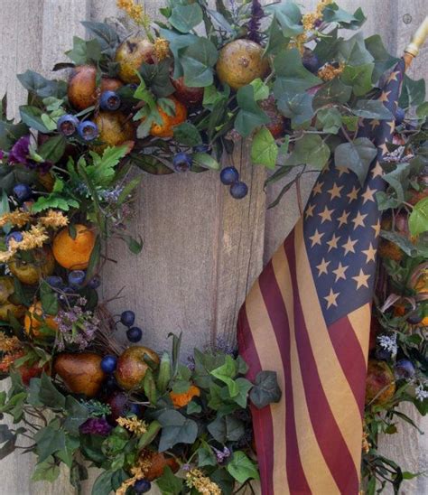 Classic Americana Wreath With Della Robbia Fruit and Tea | Etsy ...