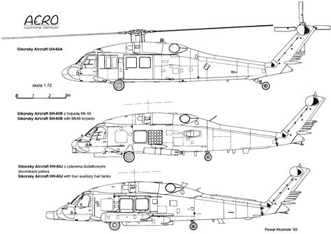 Sikorsky UH-60 Black Hawk Blueprint - Download free blueprint for 3D ...