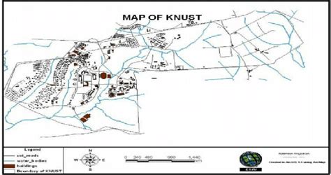 Map of Kwame Nkrumah University of Science and Technology showing... | Download Scientific Diagram