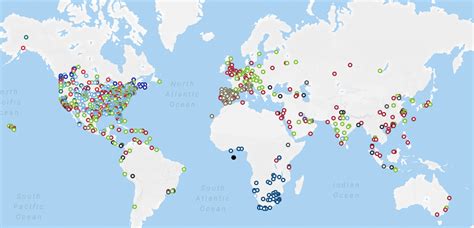 Map of Marriott hotel locations around the world : MapPorn