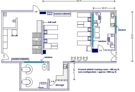 Sports Medicine Athletic Training Room Floor Plan | Viewfloor.co