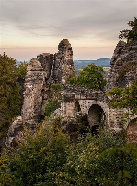 The Bastei Bridge in Saxon Switzerland, Germany... - It's a beautiful world