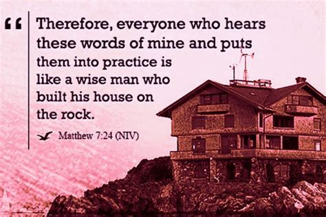 Matthew 7:24 | Good night blessings, House on the rock, Love scriptures