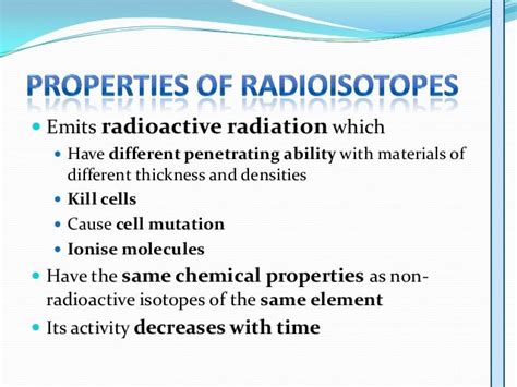 Uses of radioisotopes