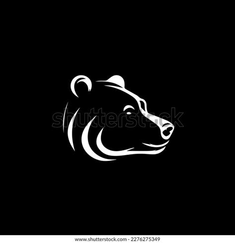 Bear Head Silhouette Tattoo Logo Template Stock Vector (Royalty Free ...