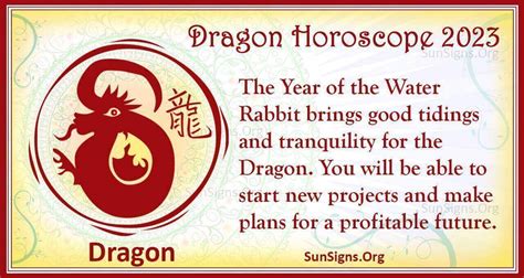 Dragon Horoscope 2023 - Luck and Feng Shui Predictions! - SunSigns.Org