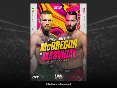 UFC 287 Fan Art Design Conor McGregor vs Jorge Masvidal by Ozan Erk on ...