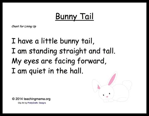 5 Bunny Chants for Preschoolers