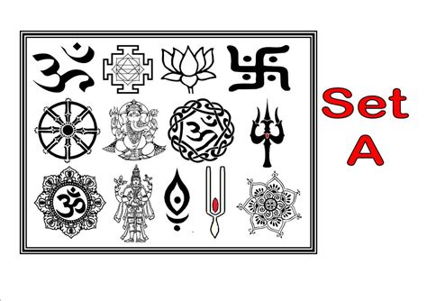 HINDU hindi symbols X12 X24 temporary TATTOOS waterproof LAST1WEEK+ | eBay