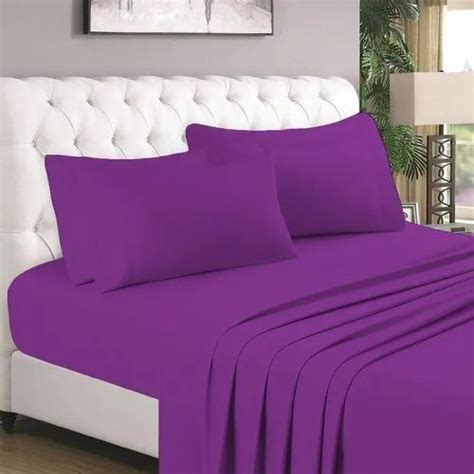 Cotton King Purple Bed Sheet, For Home, Size: 193 X 203 cm at Rs 1199/piece in Indore