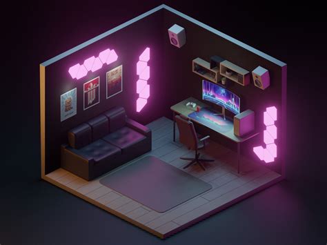 ArtStation - Isometric Gaming Room, Vladimir Glukhoded | Design my room ...