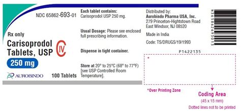 Carisoprodol - FDA prescribing information, side effects and uses