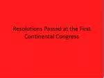 PPT - The First Continental Congress PowerPoint Presentation, free ...