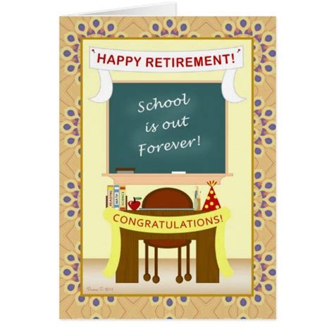 Teacher Retirement Classroom Card | Zazzle