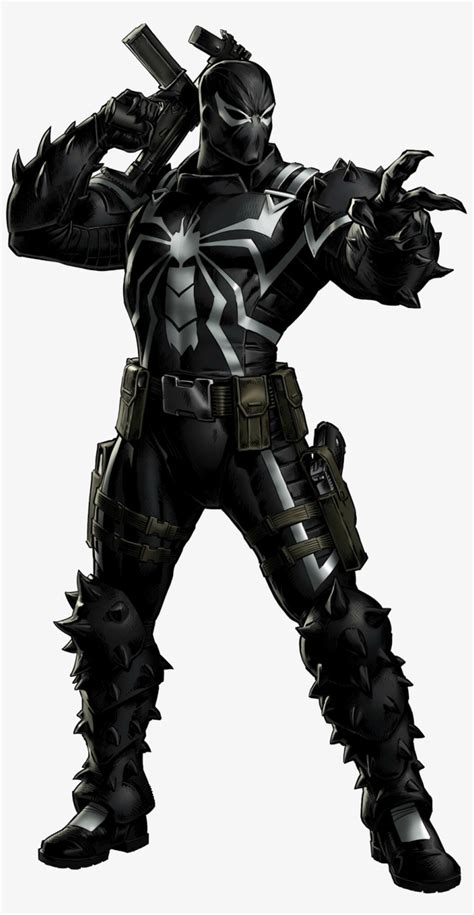 Agent Venom Portrait Art - Agente Venom Marvel Avengers Alliance PNG Image | Transparent PNG ...