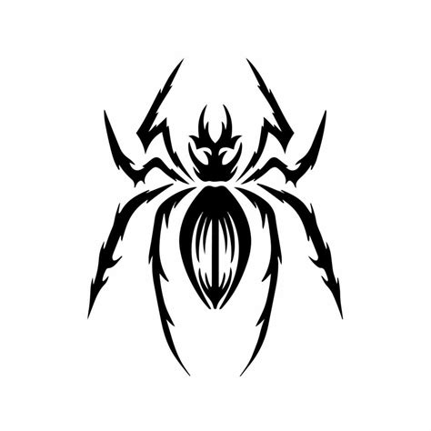 Tribal Spider Logo. Tattoo Design. Animal Stencil Vector Illustration. 19015755 Vector Art at ...