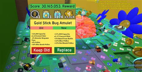 My first gold stick bug amulet : r/BeeSwarmSimulator