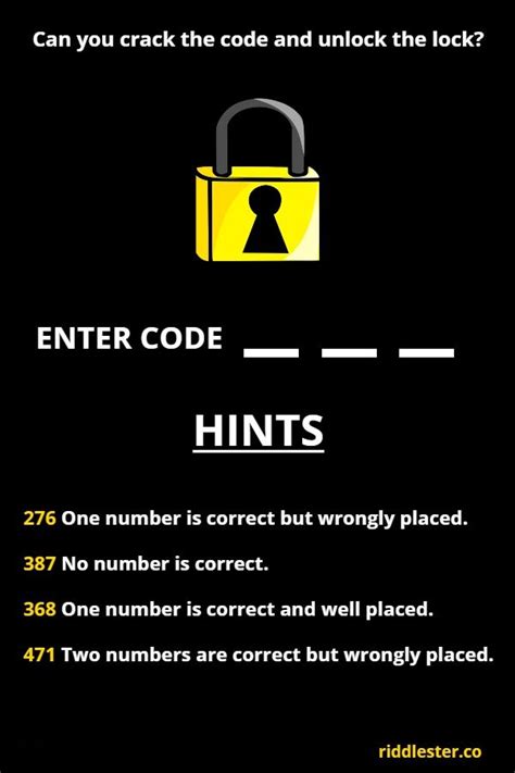 Can you crack the code puzzle answers | Riddlester Logic Puzzles Brain Teasers, Logic Math ...