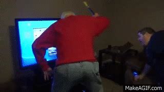 ANGRY GRANDPA DESTROYS PS4! on Make a GIF