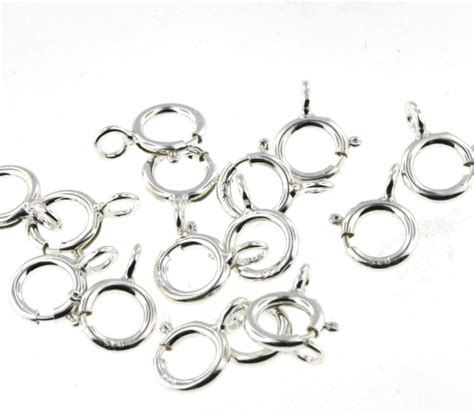 50 Pcs Sterling Silver Spring Clasps 5mm 925 Marked Jewelry - Etsy