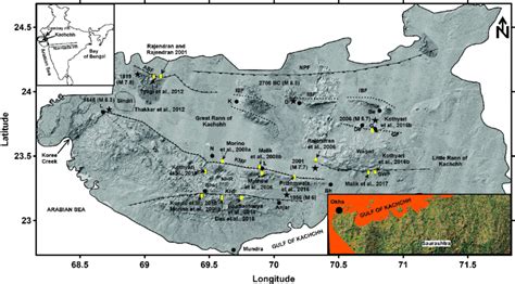 Map showing the major faults in Kachchh region, Gujarat and the ...