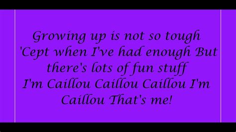 Caillou Theme Song Lyrics Chords - Chordify