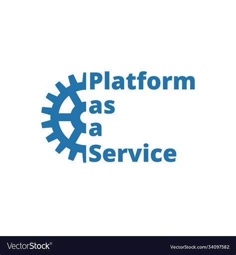 Platform as a service paas technology icon logo Vector Image