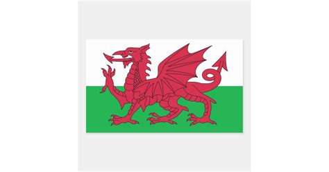 Welsh Flag Rectangular Sticker | Zazzle