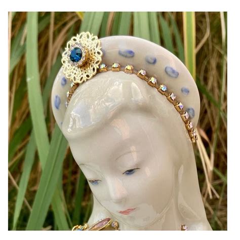 Virgin Mary Statue Blessed Mary Religious Embellished Mary - Etsy