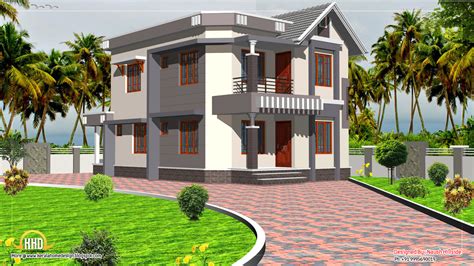 Duplex House Elevation - 1592 Sq. Ft. | Indian House Plans