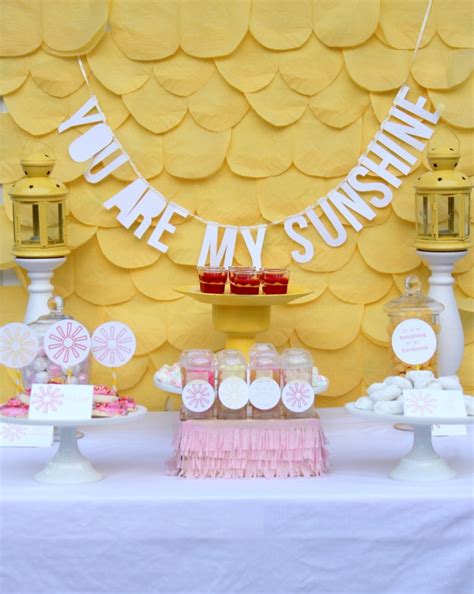 you are my sunshine baby shower (and some cheerful baby shower ideas)