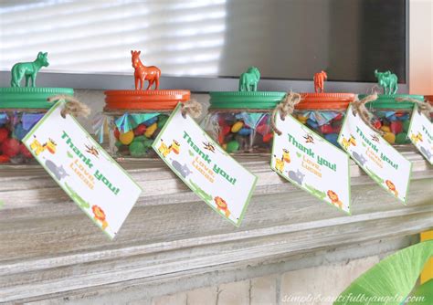 DIY Zoo Jungle Safari Animal Themed Birthday Party favors