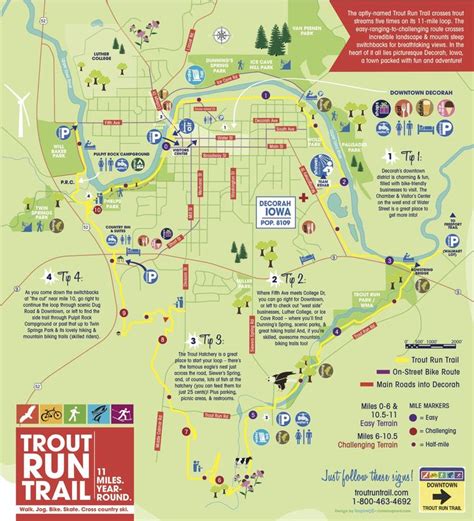 a map with many different locations to go in the park, including trees and other things