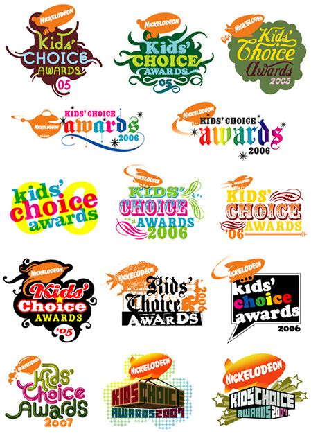 Nickelodeon Kids’ Choice Awards Logos | Behance