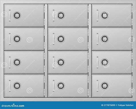 Bank lockers stock vector. Illustration of vector, bank - 277875899