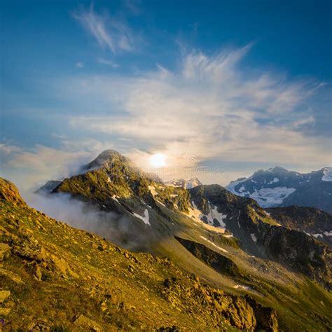 Mountain Valley at the Sunset Stock Photo - Image of hill, nature: 107378636