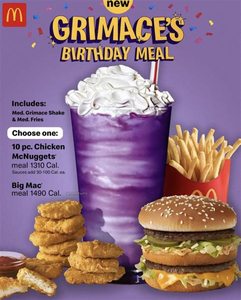 McDonald's is Releasing A Special Grimace Birthday Meal That Comes with A Purple Shake